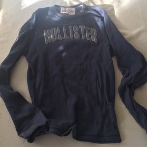 Men’s distressed hollister waffle knit shirt xl